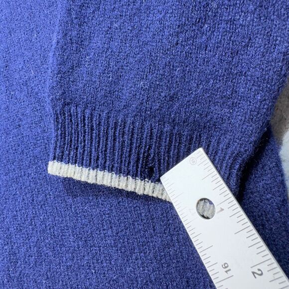 Vintage Abercrombie & Fitch Sweater Men Large Blue  Lambswool Country Crew 90s - Picture 6 of 13